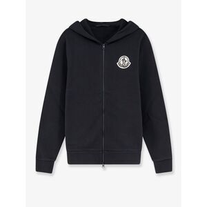 Moncler Men Cotton Sweatshirt With Logo Patch